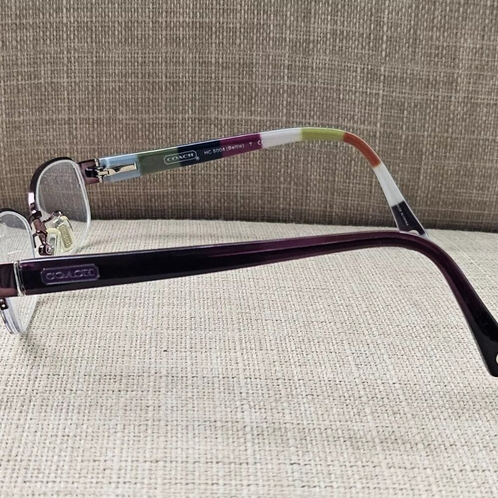 Coach Bettie Ladies Eyeglasses/Glasses Frame Purple Half Rim Eye Wear HC5004 - Picture 6 of 12